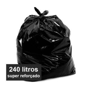 Saco de lixo preto super reforçado 240 litros Tizão